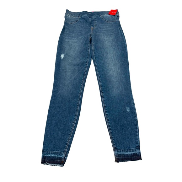 Spanx Distressed Denim Legging Jeans Medium Wash Size Medium New with Tags - Picture 1 of 5